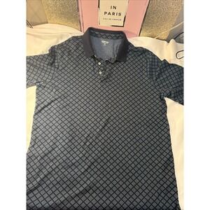 Lands End Blue Diamond Polo Shirt Traditional Fit XXL/T Summer Spring Easter 222